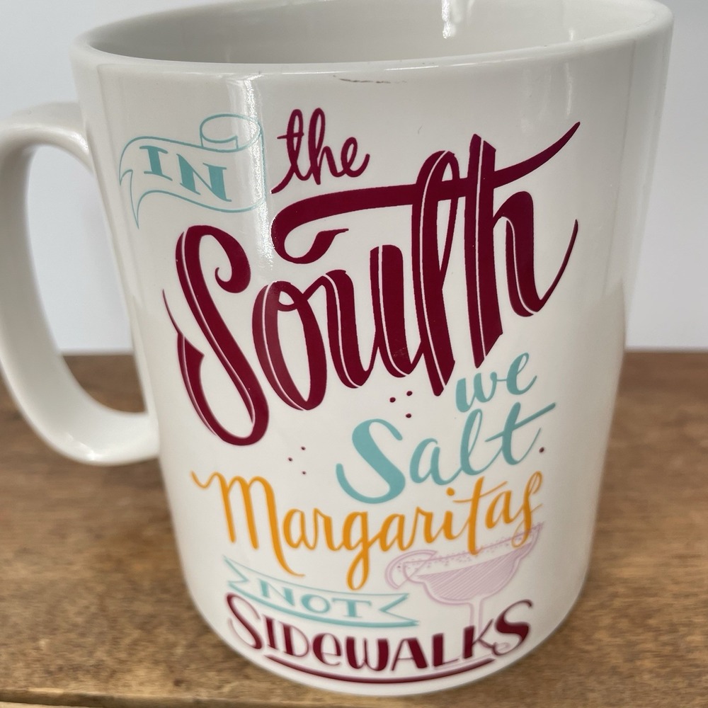 The Casual Chef 26 oz Funny‎ Southern Coffee Mug Salt Margaritas Not Sidewalks - Picture 4 of 10
